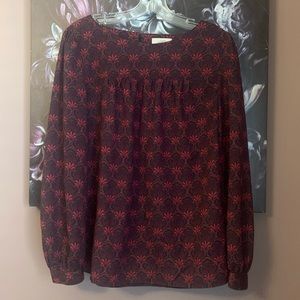 Loft Burgundy Blouse